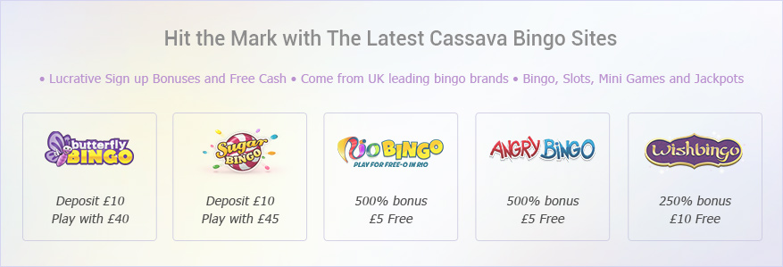 Best New Cassava Bingo Sites for 2015